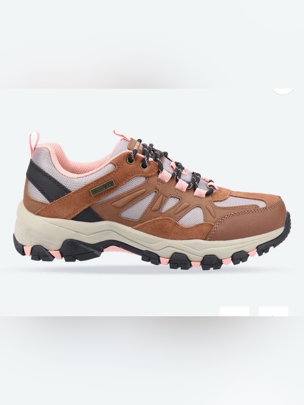 Skechers NWT Women's Wide Fit Selmen West Highland Hiking Sneakers Brown/Tan 8